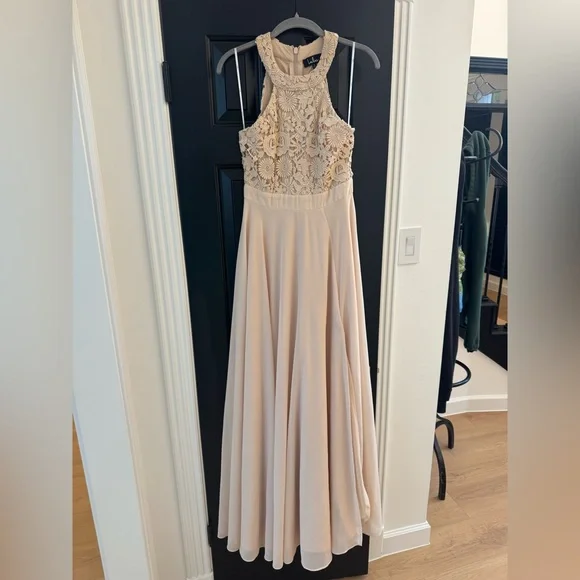 Lulu's Picture Perfect Blush Lace Maxi Dress - Picture 5 of 10